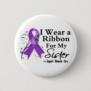 Sister Purple Ribbon - Pancreatic Cancer 6 Cm Round Badge