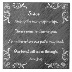 SISTER QUOTE CERAMIC TILE