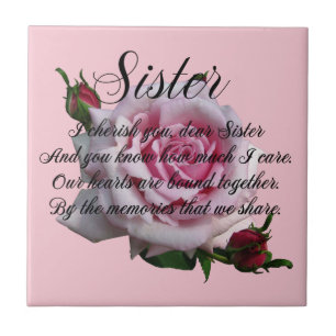 SISTER QUOTE CERAMIC TILE