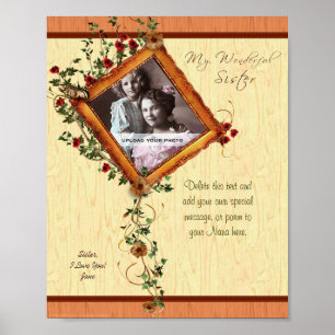 Sister Roses 8x10 Photo Custom Print Template