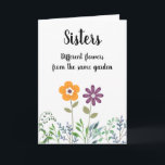 Sister(s) Pretty Floral Blank Inside Birthday Card<br><div class="desc">A pretty floral card we left blank inside for you to personalise.  Good card for birthdays,  special celebrations or no celebration.  Jot a little note inside to catch up or send some get well wishes,  if needed.</div>