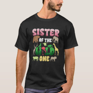 Sister Safari 1st Birthday of Wild One Zoo Jungle  T-Shirt