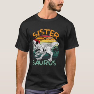 Sister Saurus Dinosaur Matching Family Rex Vintage T-Shirt