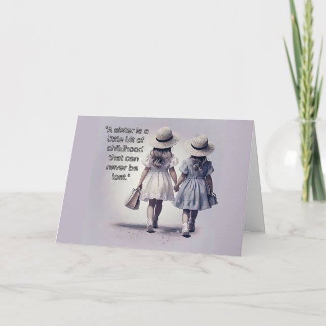 SISTER SAYING NOTE CARD (Front)