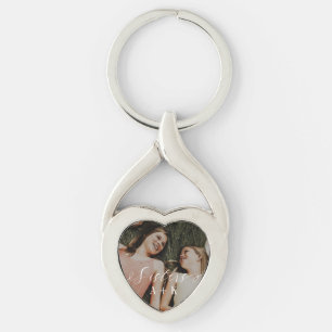 Sister Script Monogram Gift For Sister Photo Key Ring
