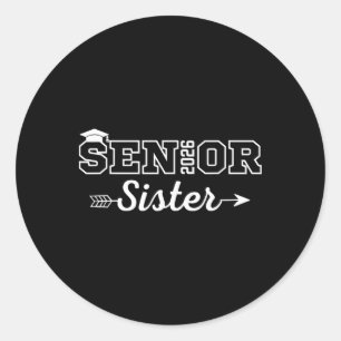 Sister Senior 2026 Cl Of 2026 Seniors Graduation 2 Classic Round Sticker