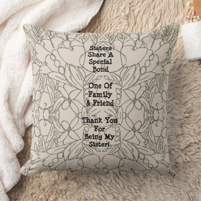 Sister Sentiment Abstract Cushion (Blanket)