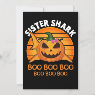 Sister Shark Boo Boo Boo Funny Halloween Gifts Save The Date