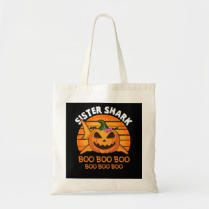 Sister Shark Boo Boo Boo Funny Halloween Gifts Tote Bag