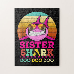 Sister Shark Doo Doo Doo - Crazy Shark GIfts Jigsaw Puzzle
