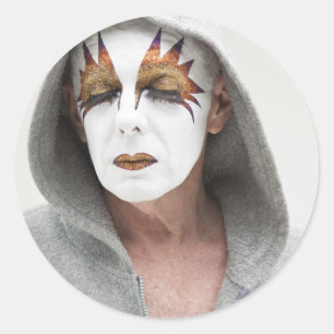 Sister Sparkle Plenty in hoodie Classic Round Sticker