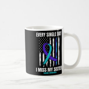Sister Suicide Awareness Prevention American Flag Coffee Mug