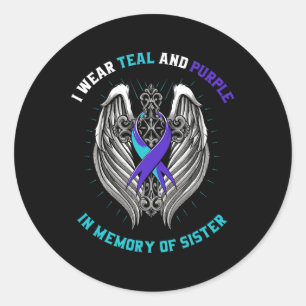 Sister Suicide Awareness Shirt Graphic Tee Prevent Classic Round Sticker