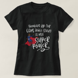 SISTER SUPER POWER (Dark Skin, 6am) Black Short  T-Shirt