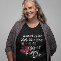 SISTER SUPER POWER (Light Skin) Black Short Sleeve