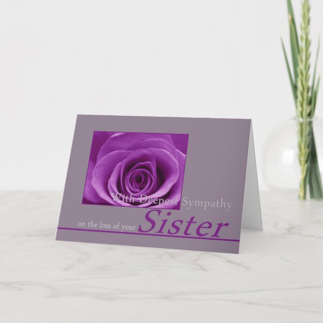 Sister Sympthy card with Roses (Front)