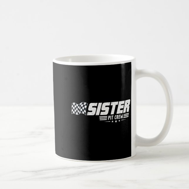 Sister T Crew Race Car Birthday Family Racing  Coffee Mug (Right)