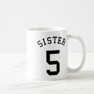 Sister Team Uniform # 5 Handbyll Sis Soccer Volley Coffee Mug