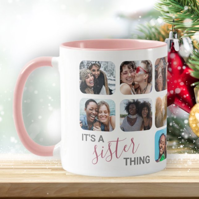 Sister Thing 14 Photo Template round corners  Mug (Creator Uploaded)