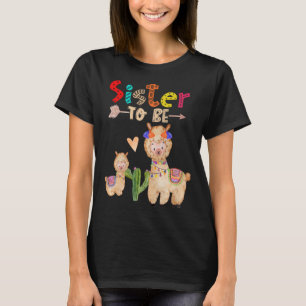 Sister To Be Llama Baby Shower T-Shirt