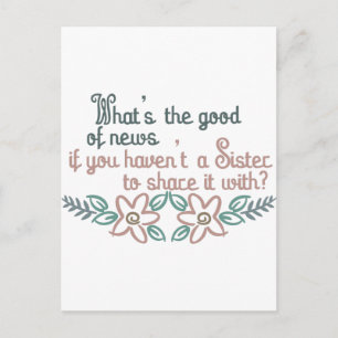 Sister to Share Postcard