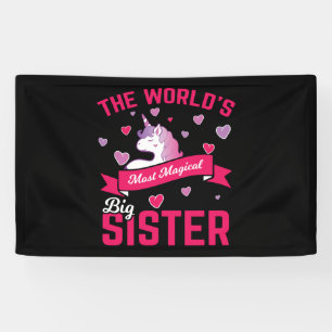 Sister Unicorn Gift Big Sister Magical Unicorn Banner