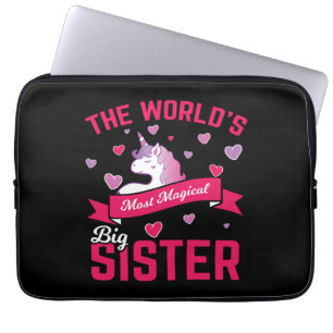 Sister Unicorn Gift Big Sister Magical Unicorn Laptop Sleeve