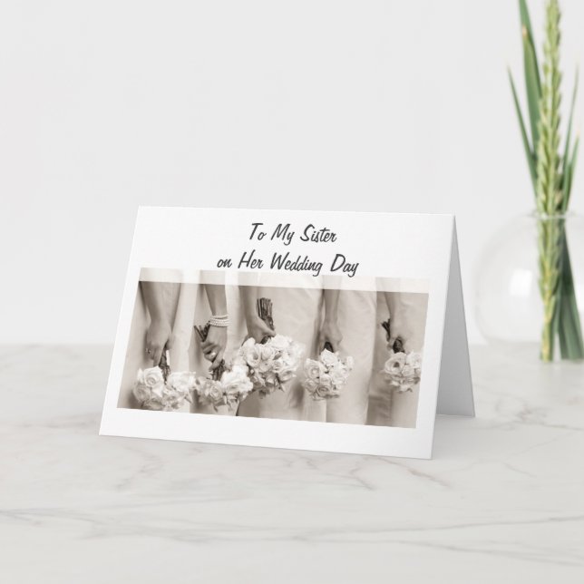 SISTER WEDDING LOVE AND HAPPINESS CARD (Front)