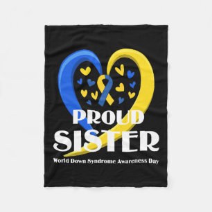Sister World Down Syndrome Awareness Day Gifts  Fleece Blanket