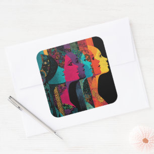 Sisterhood Gazing into the Infinite Square Sticker
