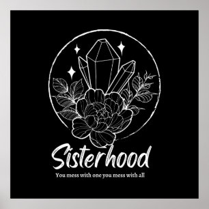 Sisterhood Spells: Empowering Witchy Design Poster