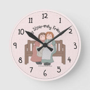 Sisterly Love Country Wall Clock