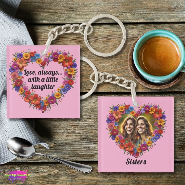Sisterly Love in Bloom Acrylic Keychain (Creator Uploaded)