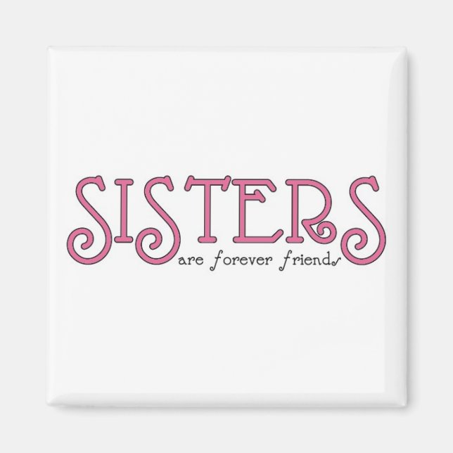 Sisters 3pink magnet (Front)