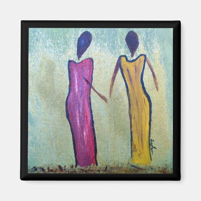 Sisters - African Women Art Magnet (Front)