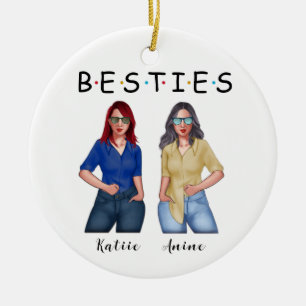 Sisters are best friends for life - Personalised Ceramic Ornament