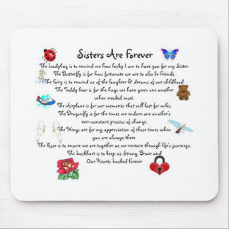 Sisters Are Forever Poem Mouse Pad