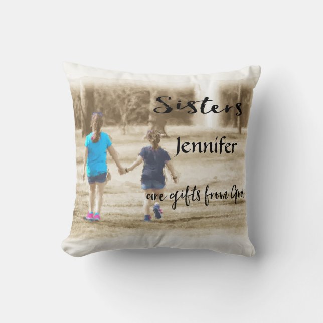 Sister's Are Gifts from God Cushion (Front)
