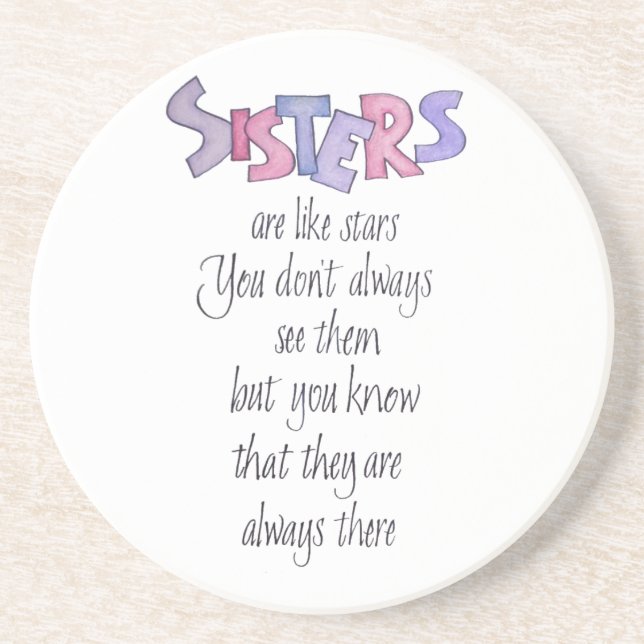 Sisters are like Stars Coaster (Front)