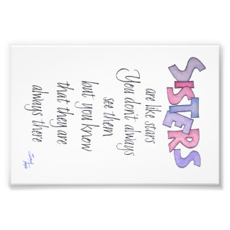 Sisters are like Stars Photo Print