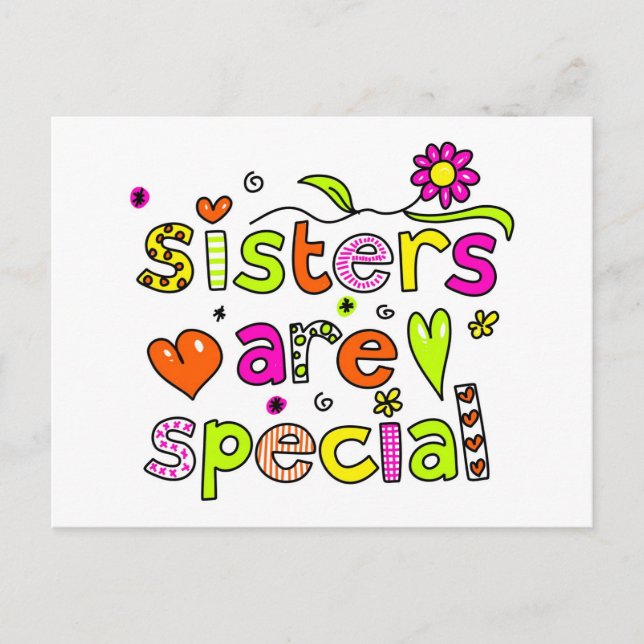 Sisters are Special Postcard (Front)