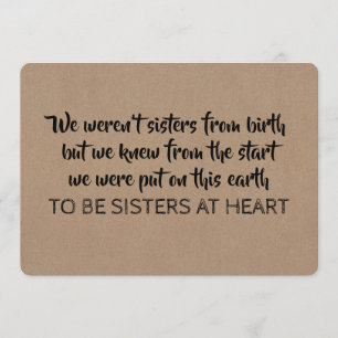 Sisters at Heart - Will You Be My Bridesmaid Invitation