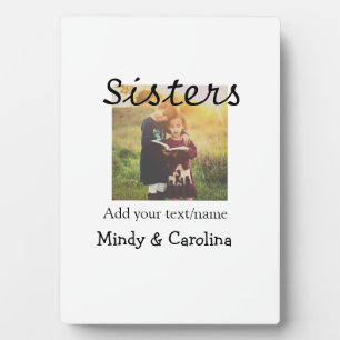 Sisters besties BFF add photo name title family te Plaque