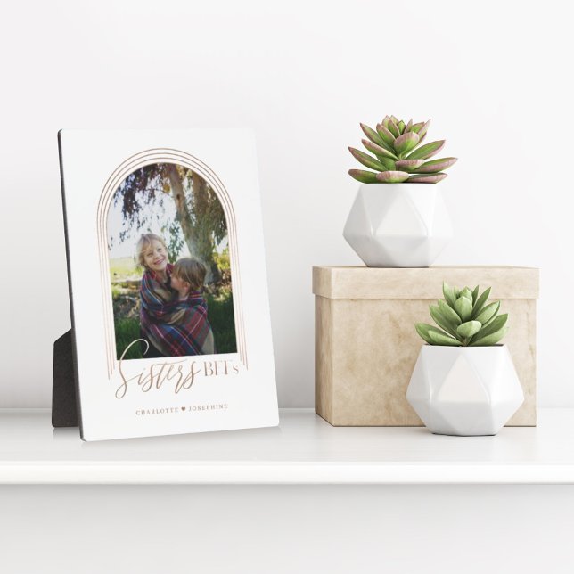 Sisters BFFs Elegant Arch Frame Photo Keepsake (Creator Uploaded)