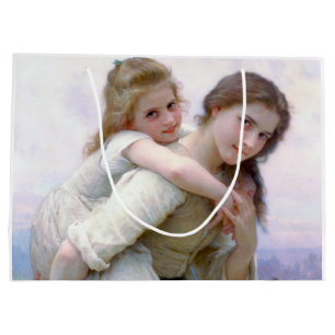 Sisters, Bouguereau Large Gift Bag
