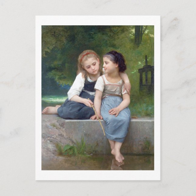 Sisters, Bouguereau Postcard (Front)
