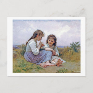 Sisters, Bouguereau Postcard