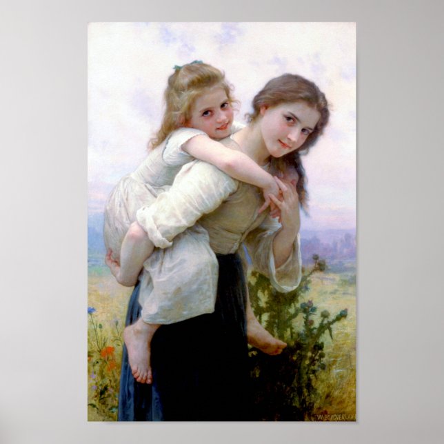 Sisters, Bouguereau Poster (Front)