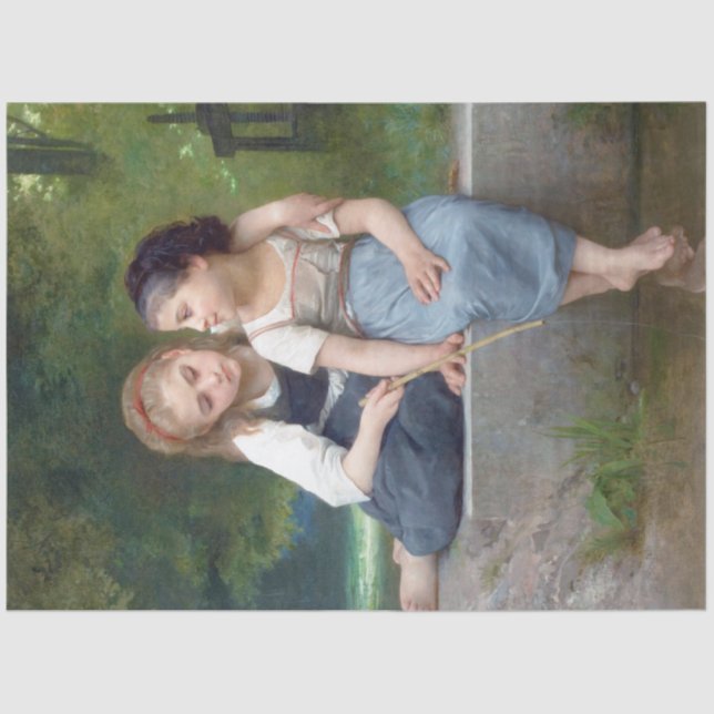Sisters, Bouguereau Tissue Paper (Front)