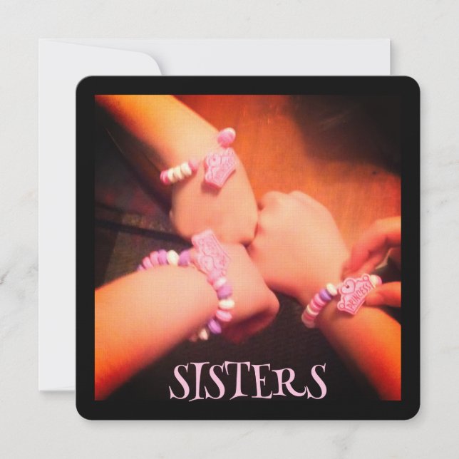 SISTERS Candy Braceletes  Hands Card (Front)
